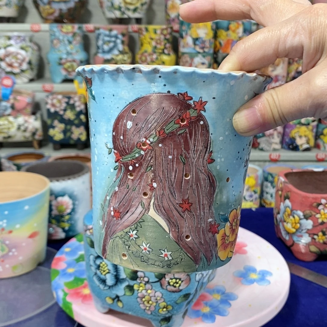 顺***然景德镇精品美盆特价