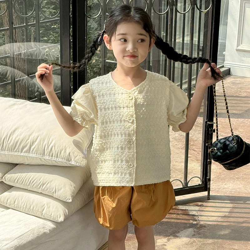 女童夏季洋气套装2025新款中大童时尚韩版宽松儿童夏款两件套潮