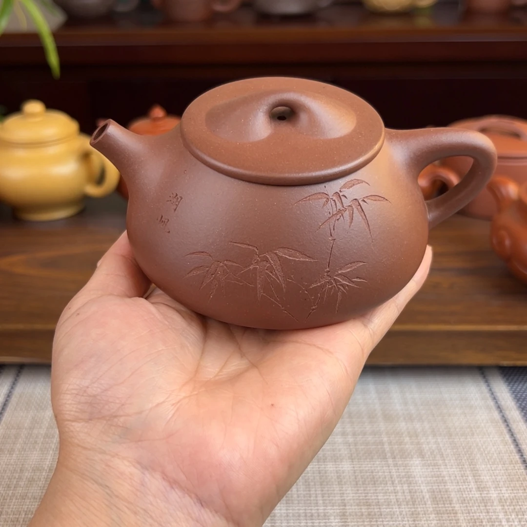 一***式茶壶紫砂底槽清景州石瓢全手270cc