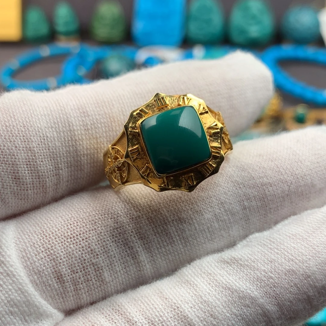 绿松石18K金镶嵌绿松石