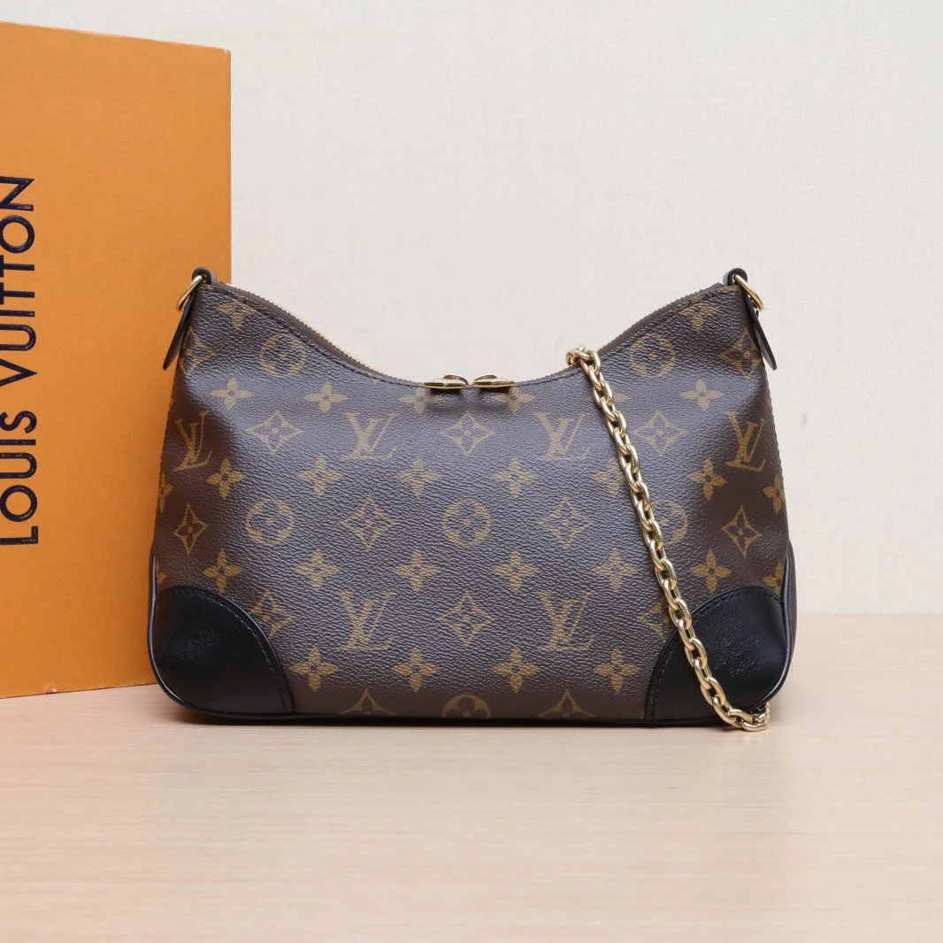 95新 LouisVuitton/路易威登 小花攀攀牛角包 可拆卸肩带芯片
