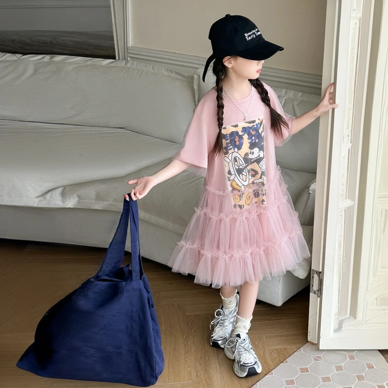 女童韩系高级感裙子夏季2025新款儿童公主裙女孩大童超好看连衣裙