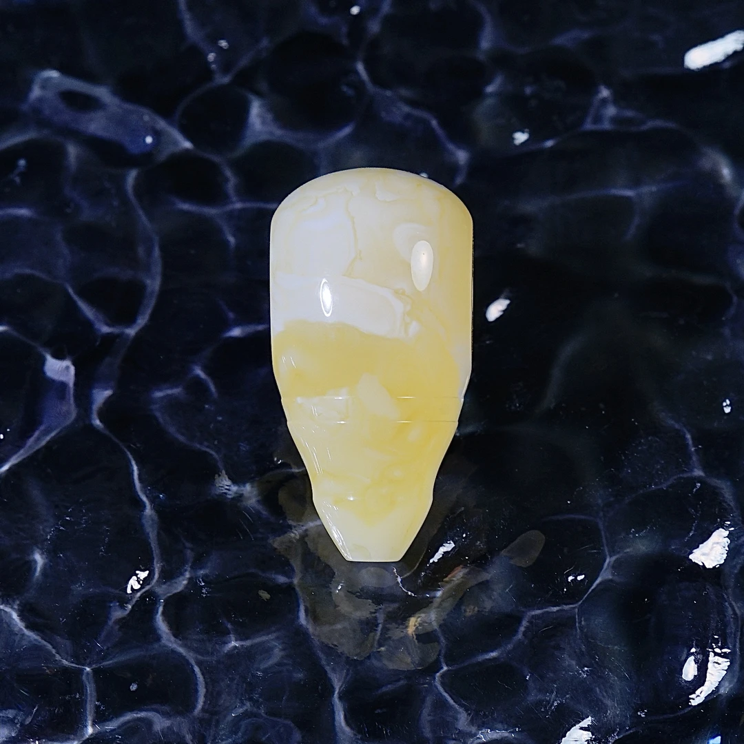 天然瓷白花蜜蜡精工一体奶嘴三通