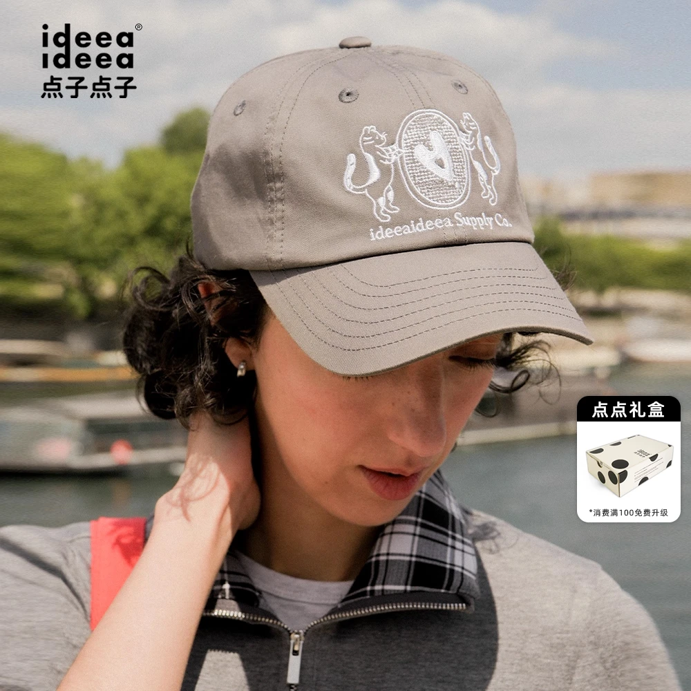 【限量300顶】ideea点子点子「 双猫图腾」复古刺绣可爱棒球帽