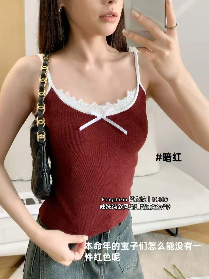 辣妹性感欧美风内搭短款设计感吊带INS风百搭背心