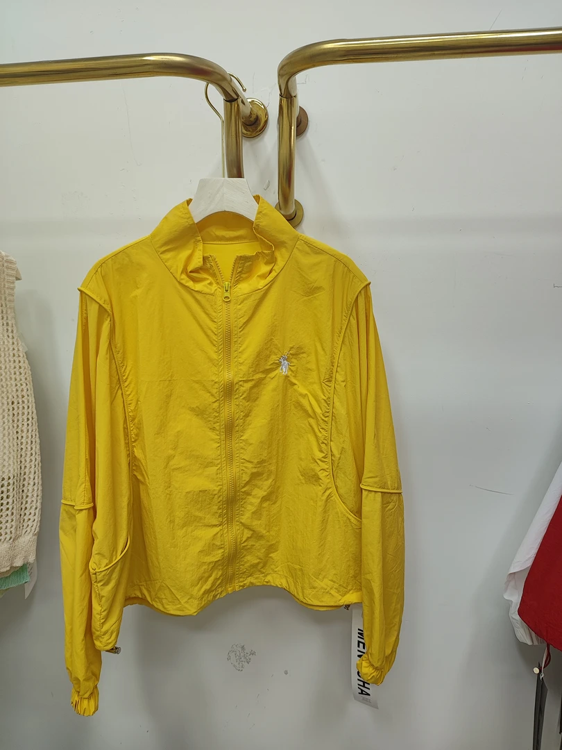 短款纯色女简约立领防晒女装