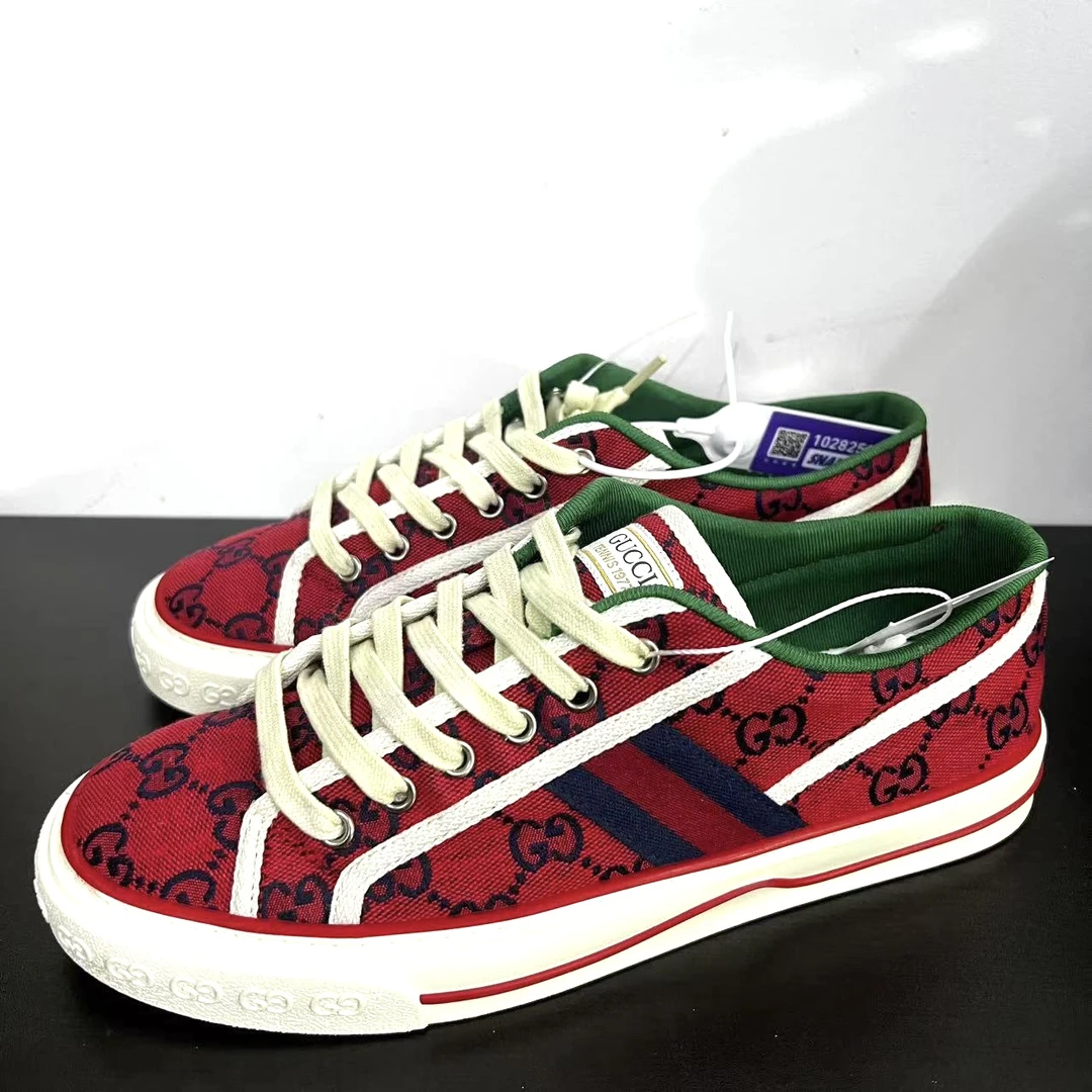 95新 GUCCI/古驰 37欧码红色情人节限定1977板鞋百搭/奢饰品