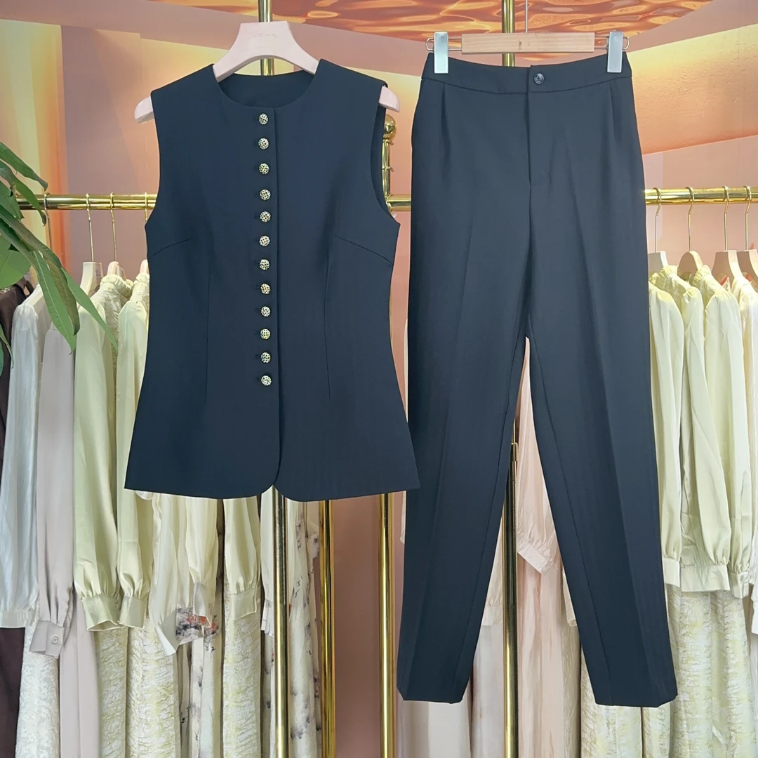 【RG1119】2025年时尚气质百搭减龄显瘦小衫休闲裤女装套装