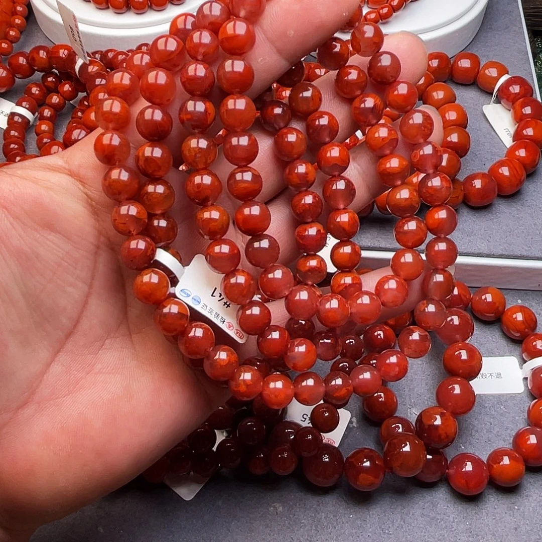 南红玛瑙未镶嵌手链南红瓦西9 mm佛珠