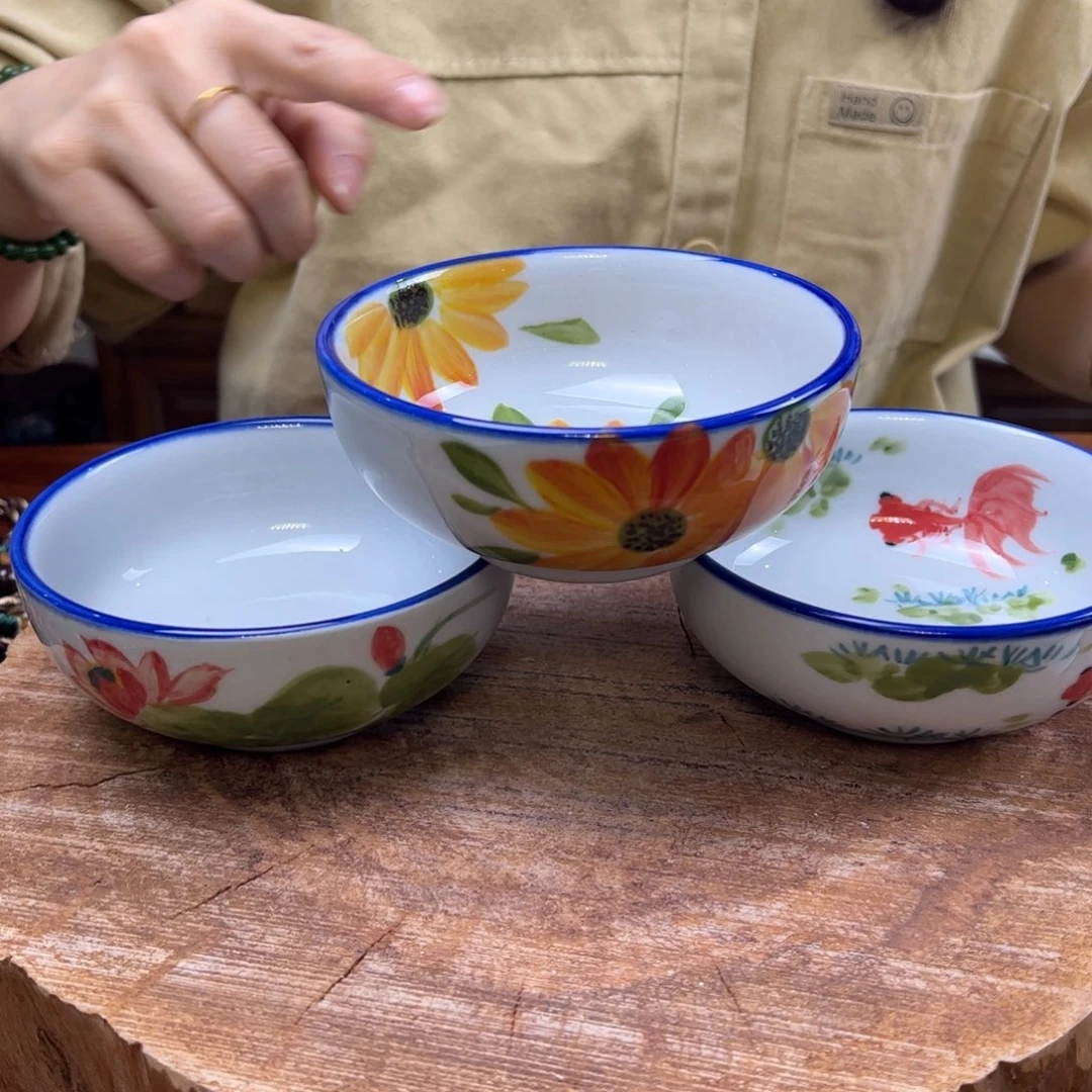 瓷片景德镇陶瓷手工手绘制作