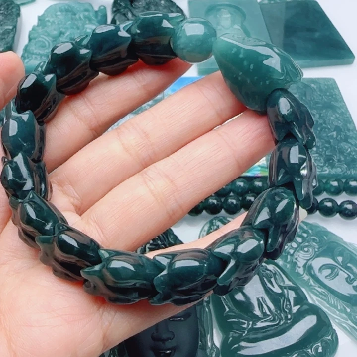 翡翠未镶嵌颈饰多样性发货天然A货翡翠