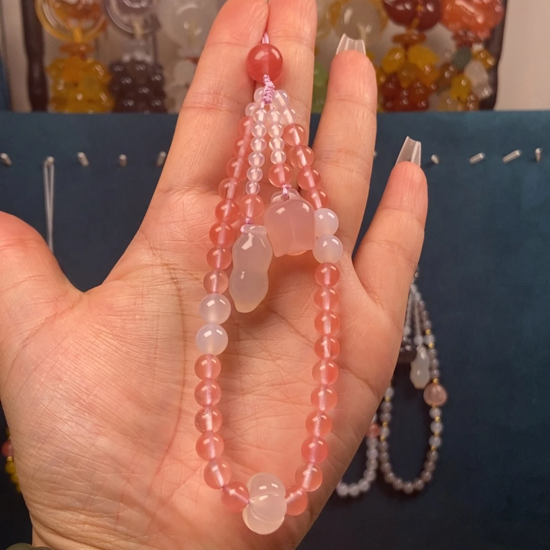 新品西瓜色手机链