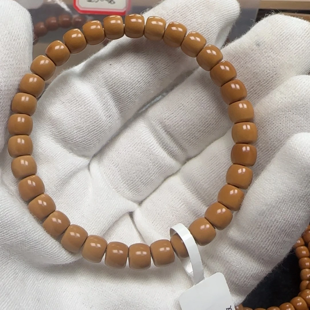 手串橄榄核老挝单圈极限弧三花7.0mm