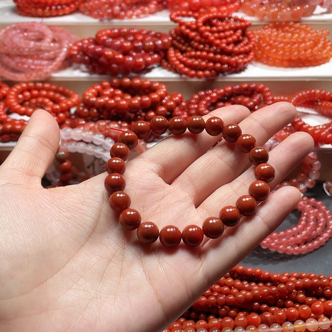 南红玛瑙未镶嵌手链