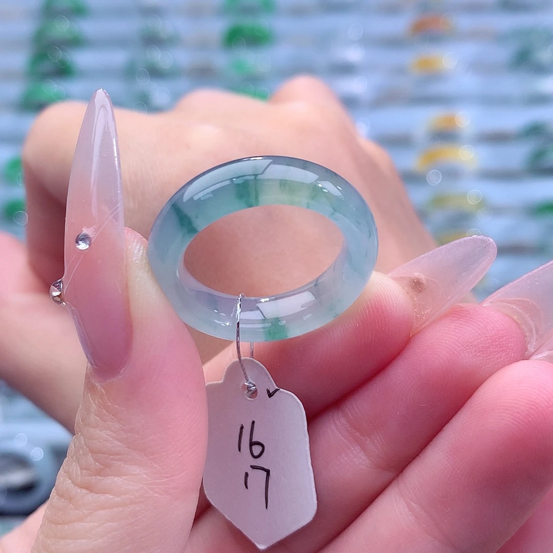 翡翠未镶嵌戒指天然