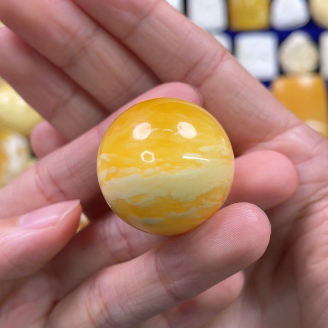 蜜蜡裸石未镶嵌琥珀蜜蜡珠子卡29.4mm