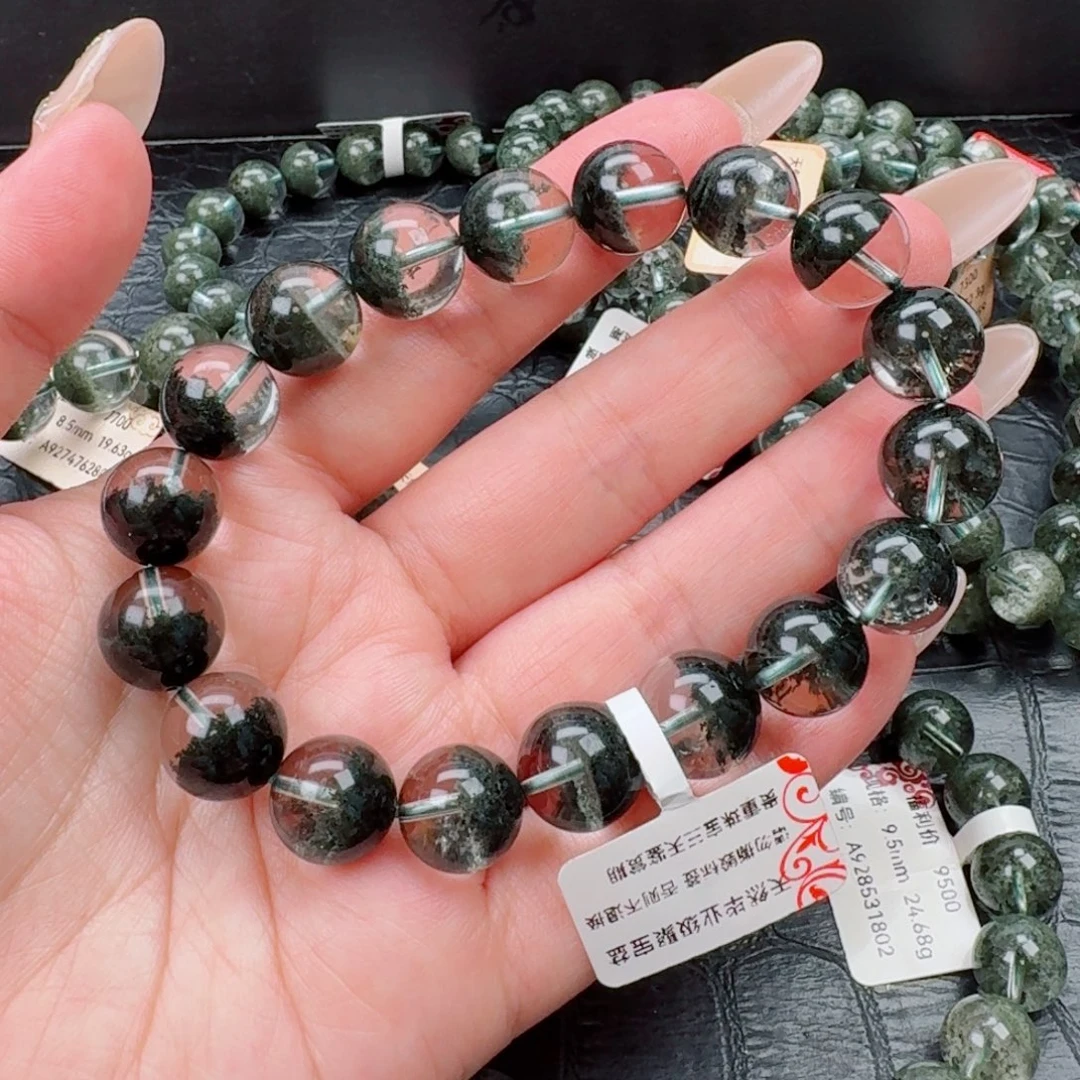 未镶嵌手链水晶绿幽灵聚宝盆