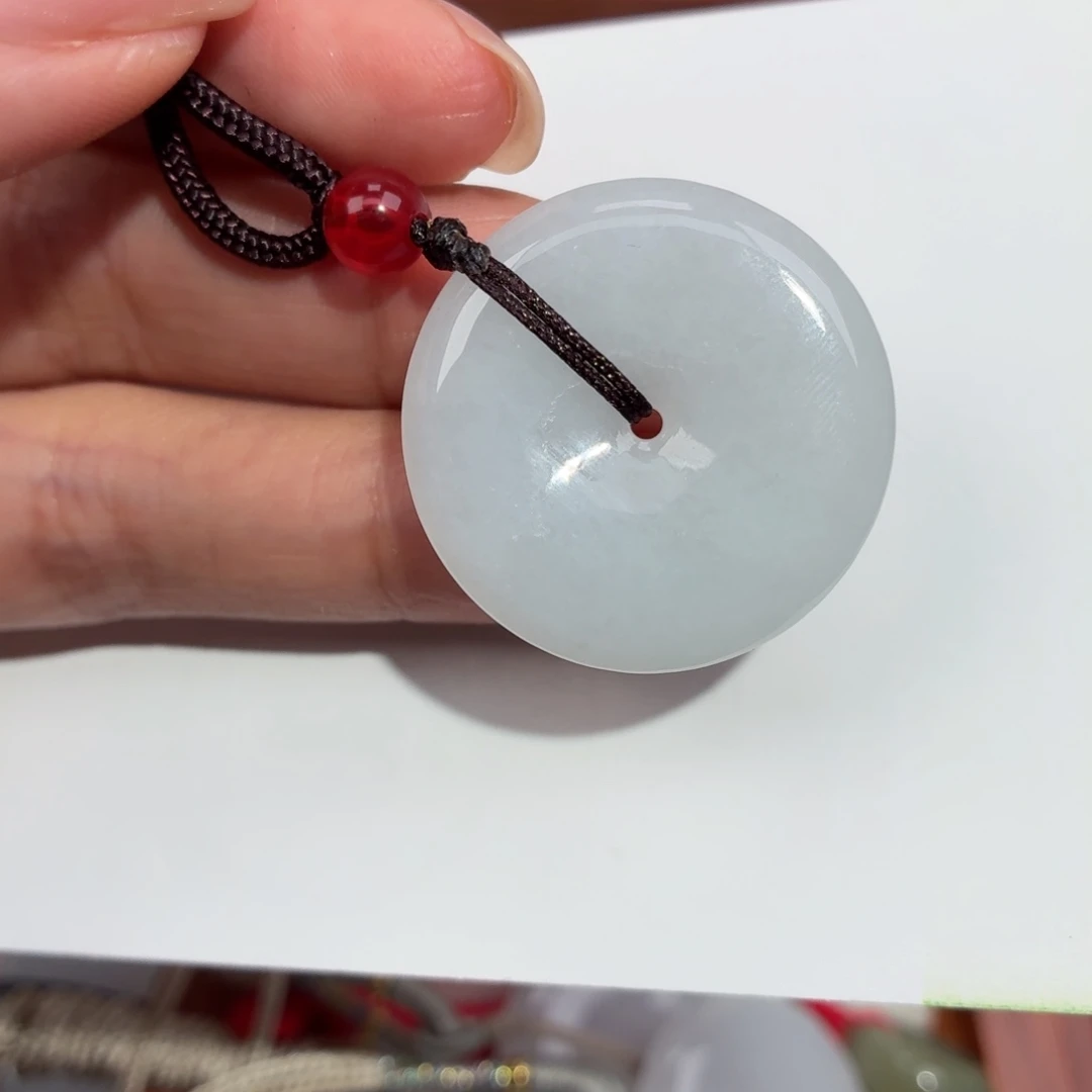 翡翠未镶嵌颈饰平安扣吊坠小纹