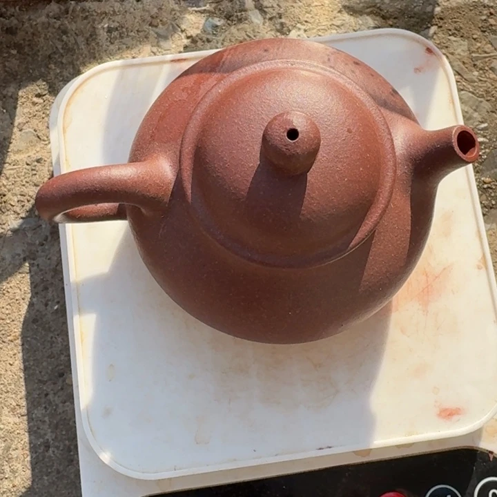 紫砂茶壶原矿紫泥容天130cc