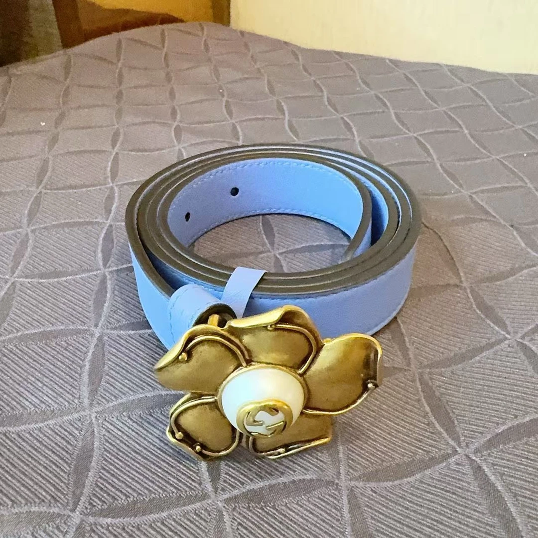 95新 GUCCI/古驰  蓝色腰带 1178 8574