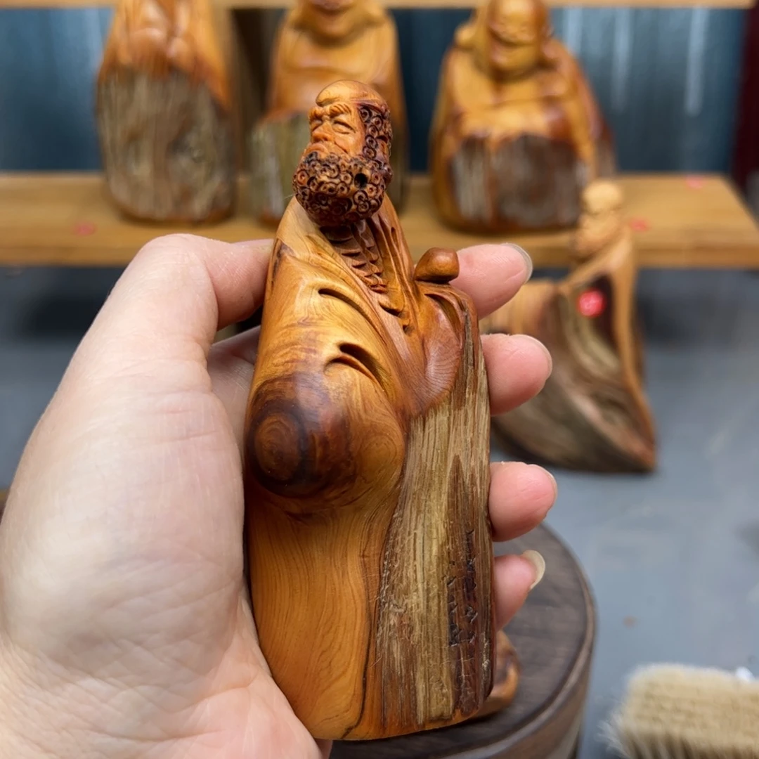 老***常木崖柏木摆件手把件，