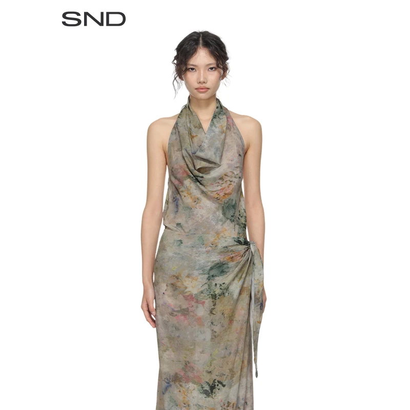 【DEPLUMER 设计师品牌】SND SS25 荡领挂脖上衣