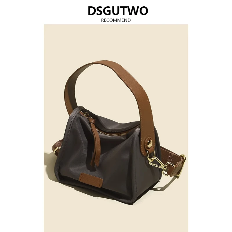 DSGUTWO 包包今年流行波士顿包包2025新款夏季宽带百搭斜挎枕头包