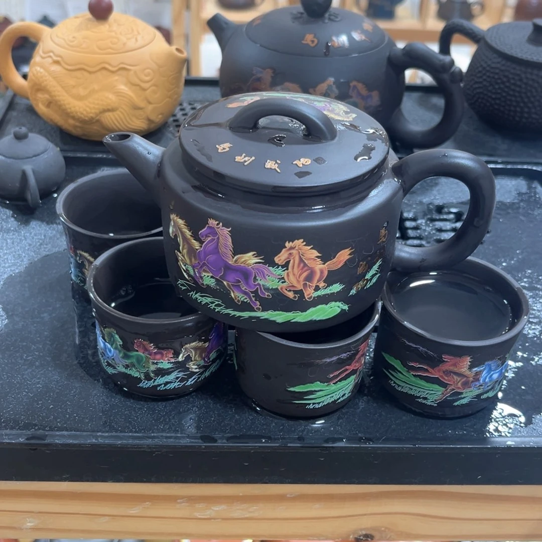 紫砂茶杯一壶4杯123