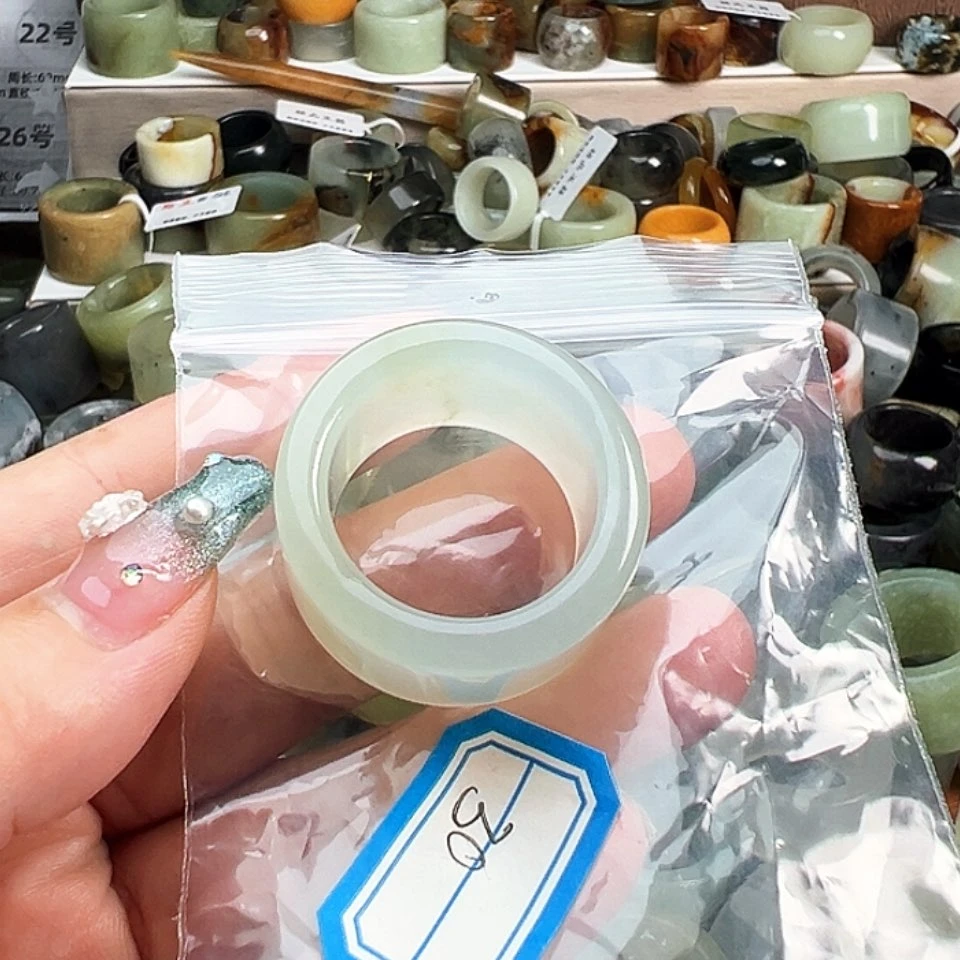 【闪购商品】蛇纹石玉未镶嵌戒指ℒ****