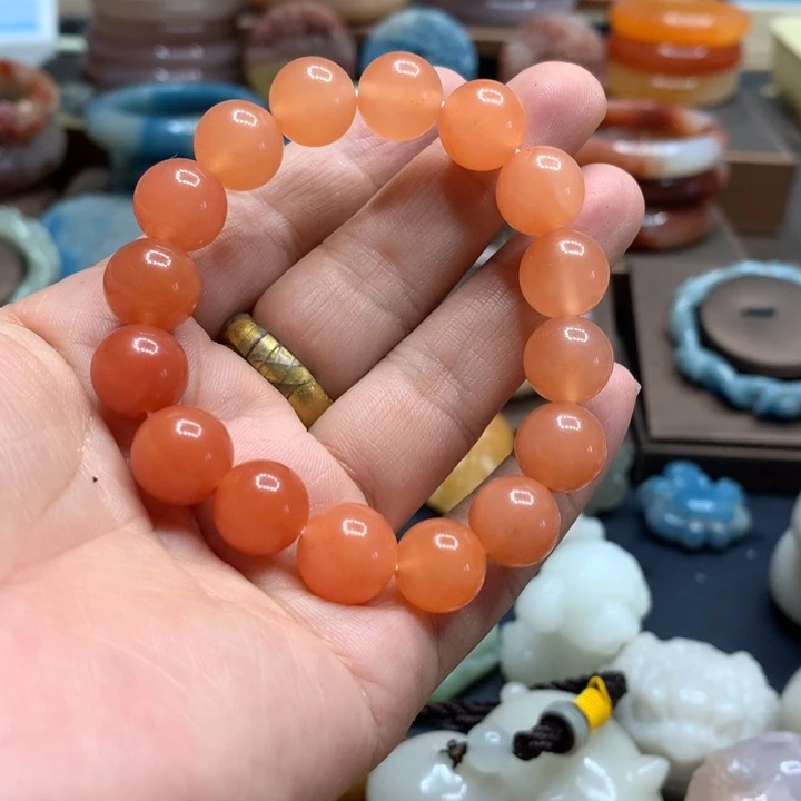 石英质玉（黄龙玉）合金颈饰