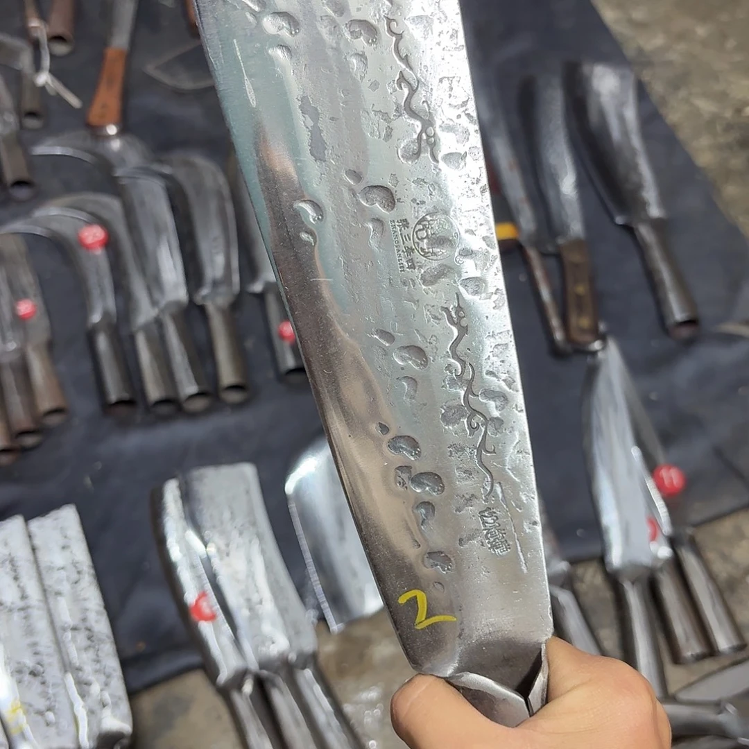 高碳锰钢云南阿老表手工锻打家用刀