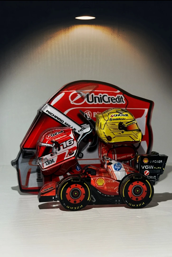 2025F1 法拉利大集合勒克莱尔汉密尔顿冰箱贴钥匙扣