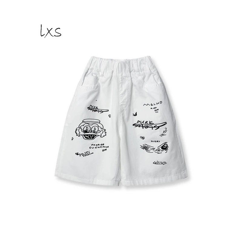 儿童夏款韩版宽松时尚薄款搞怪五分Y00015舅舅严选童装流行时尚