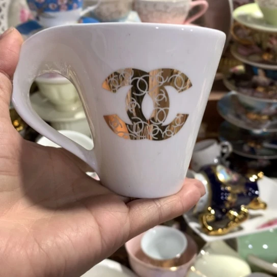 瓷片微瑕陶瓷处理介意请慎拍180毫升脱金