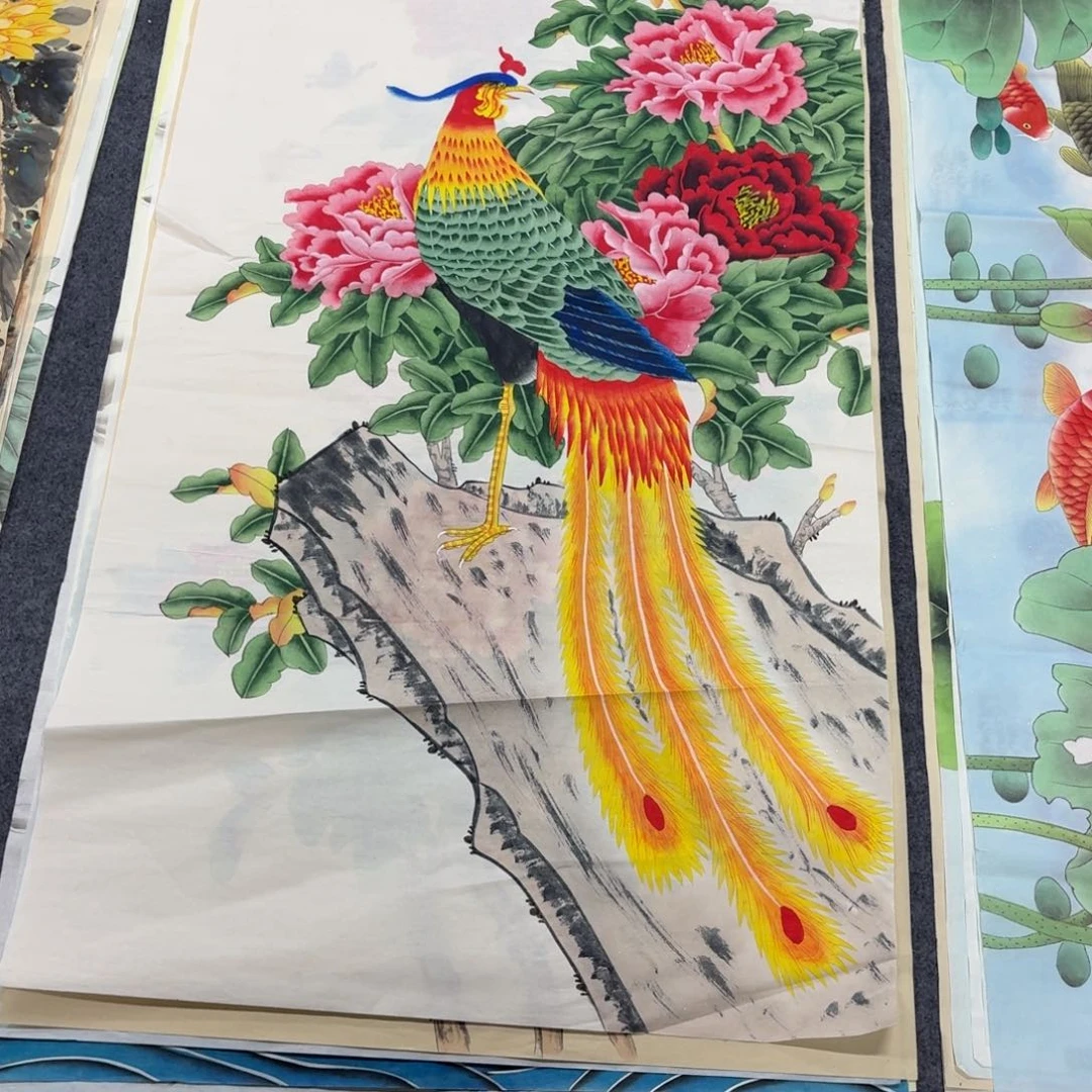 国画140×70工笔画画画画