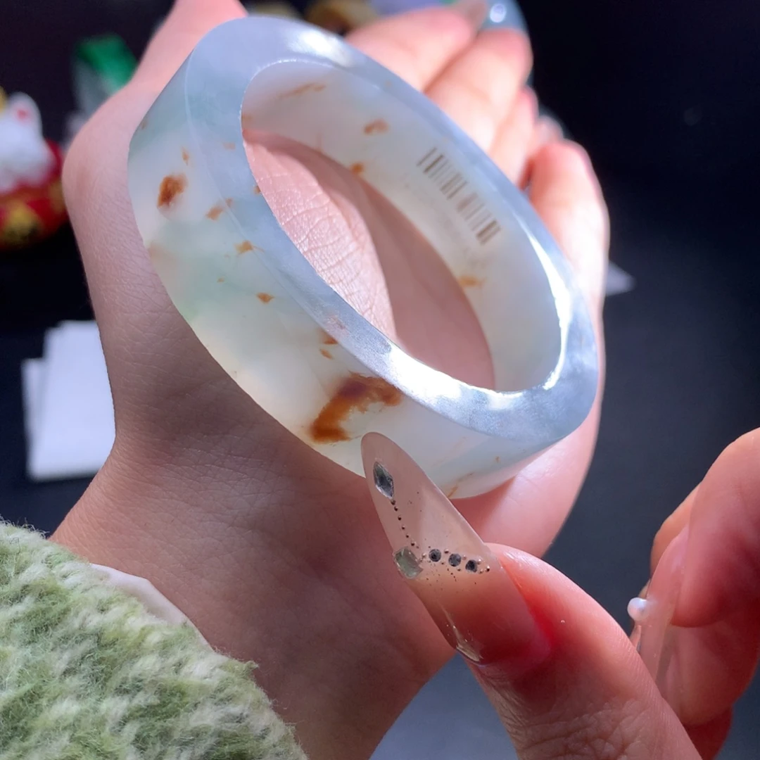 定制翡翠未镶嵌52到55有纹裂