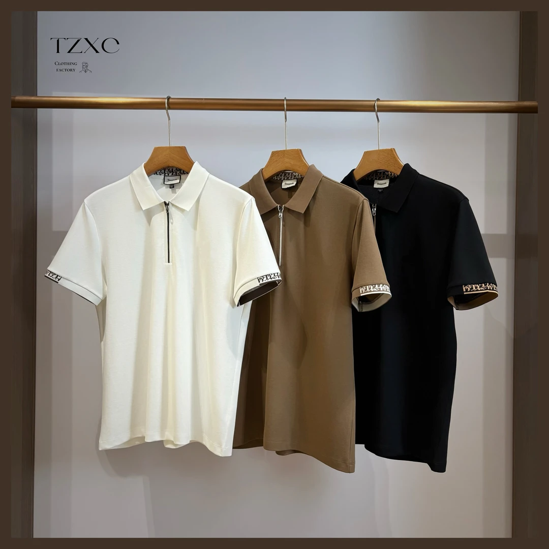 【3035-YL】高奢男装 2025新款男士休闲简约POLO衫