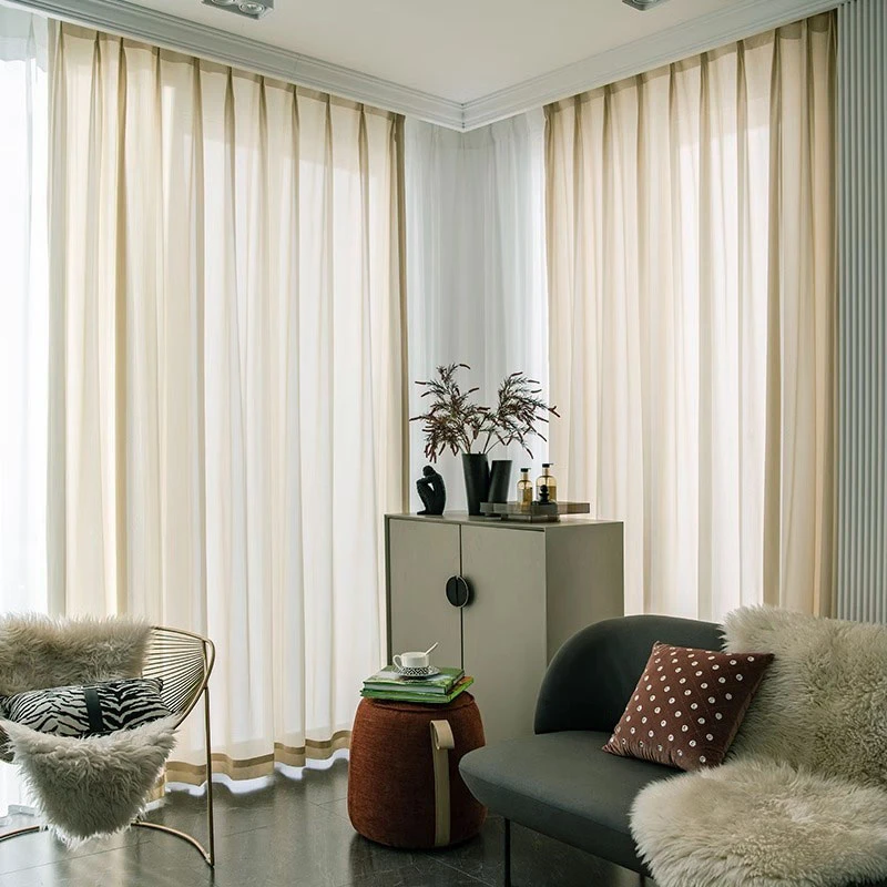 窗纱月光纱加厚透光不透人奶茶纱简约现代质感客厅阳台纱帘遮阳