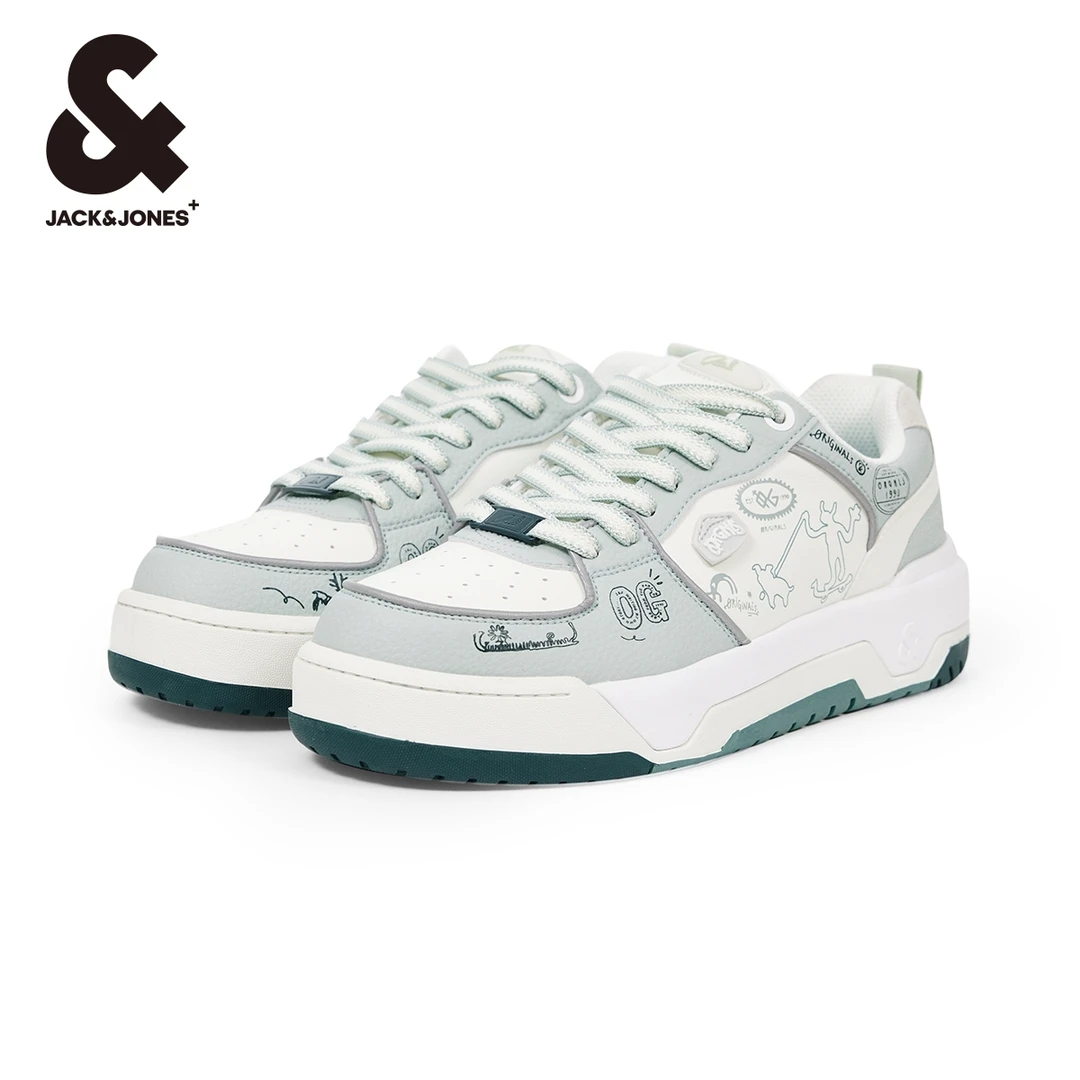 【商场同款】杰克琼斯秋季新款男士休闲鞋涂鸦团撞色拼接舒适男鞋