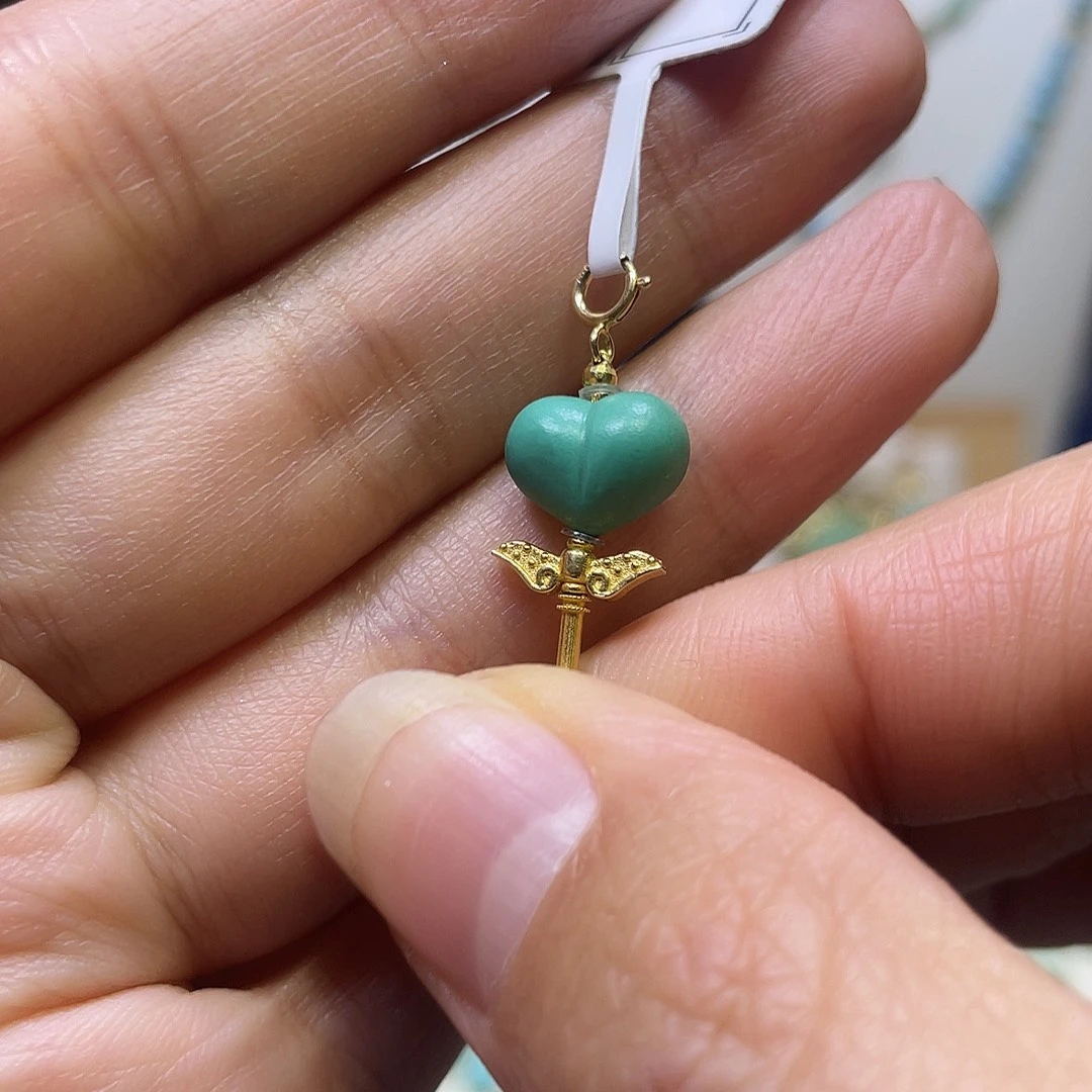 绿松石18K金镶嵌仙女棒