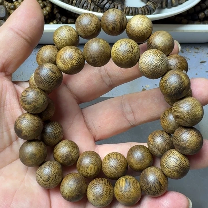 沉香手串陈*乌身手串23克加