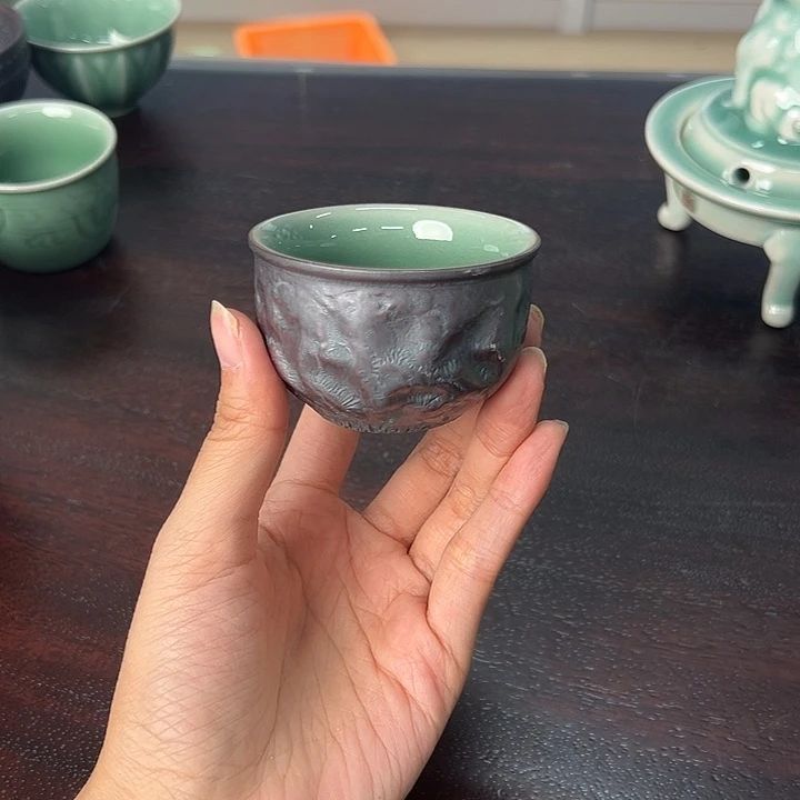 龙泉云间青瓷小米茶器