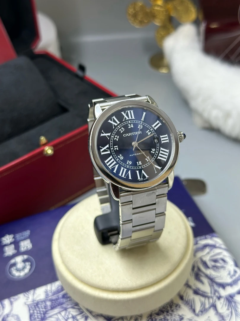 99新 Cartier/卡地亚 卡地亚伦敦机械腕表男款大盘