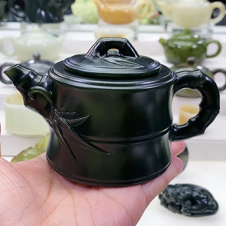 未镶嵌和田玉挂件茶壶200m l