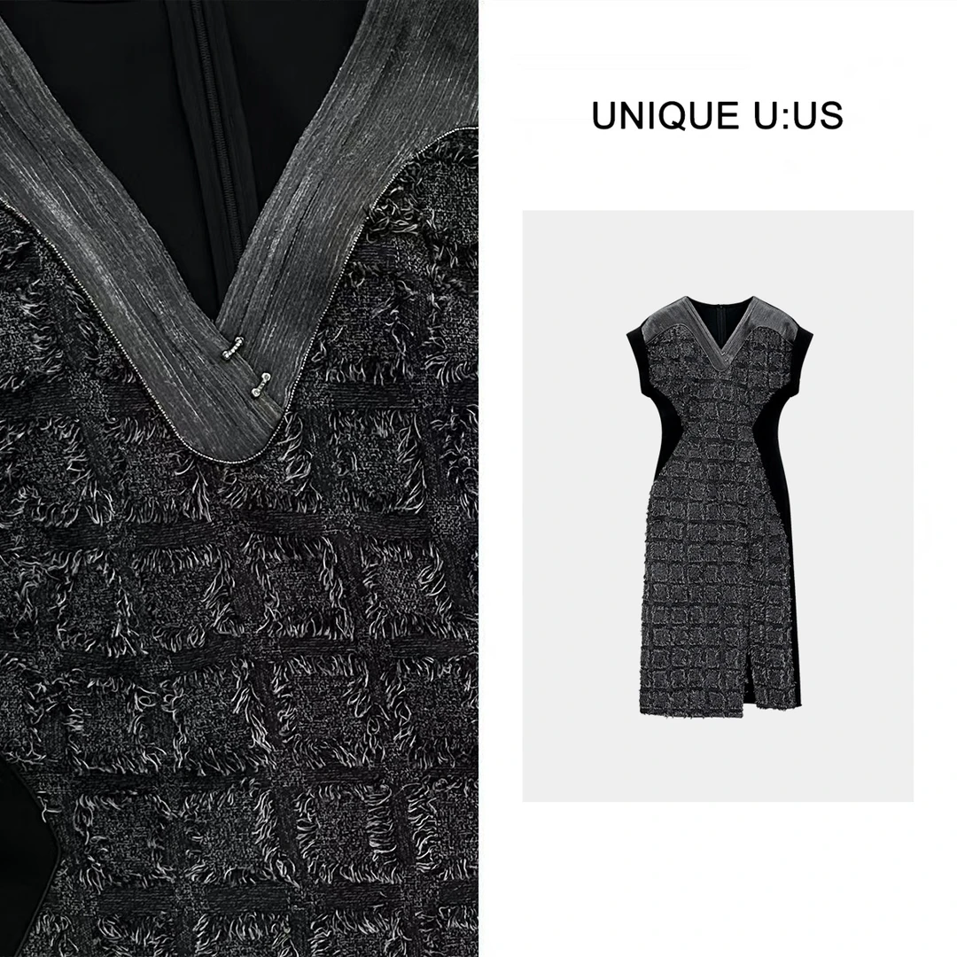 【TangTang·Studio】虞美人法式拼色百搭显瘦女装连衣裙2-250923