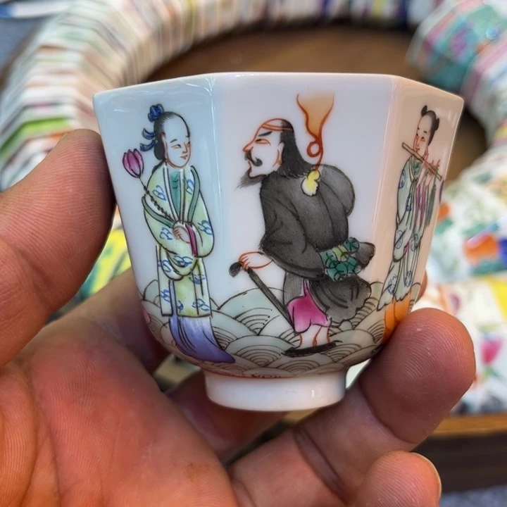 纯手绘精品盖碗杯