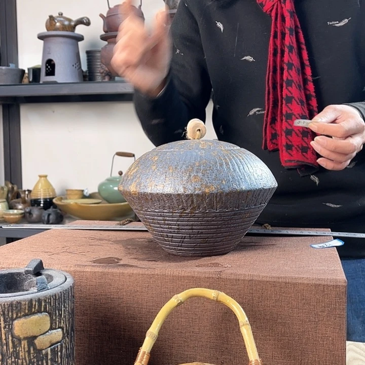 紫泥茶壶紫砂粗陶茶器