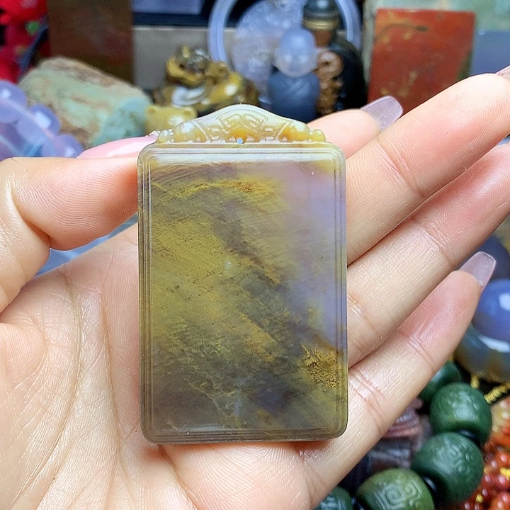 硅化玉未镶嵌吊坠(不含链)