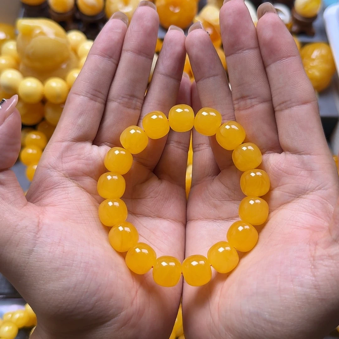 未镶嵌琥珀珠宝奇石同料14mm