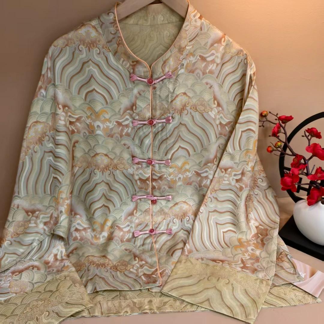 2025新款中式提花开衫海纹外套WT-353